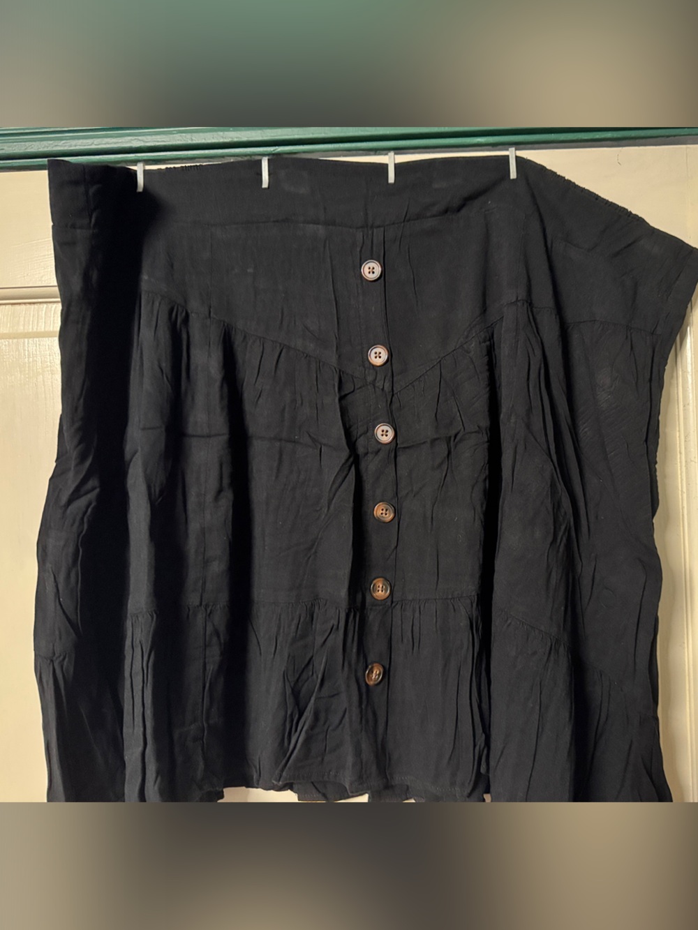 torrid Black Button-Front A-Line Skirt